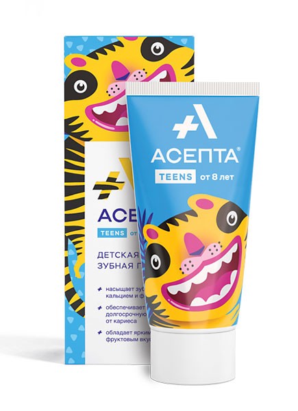 ASEPTA<sup>®</sup> Teens toothpaste (since 8 years)