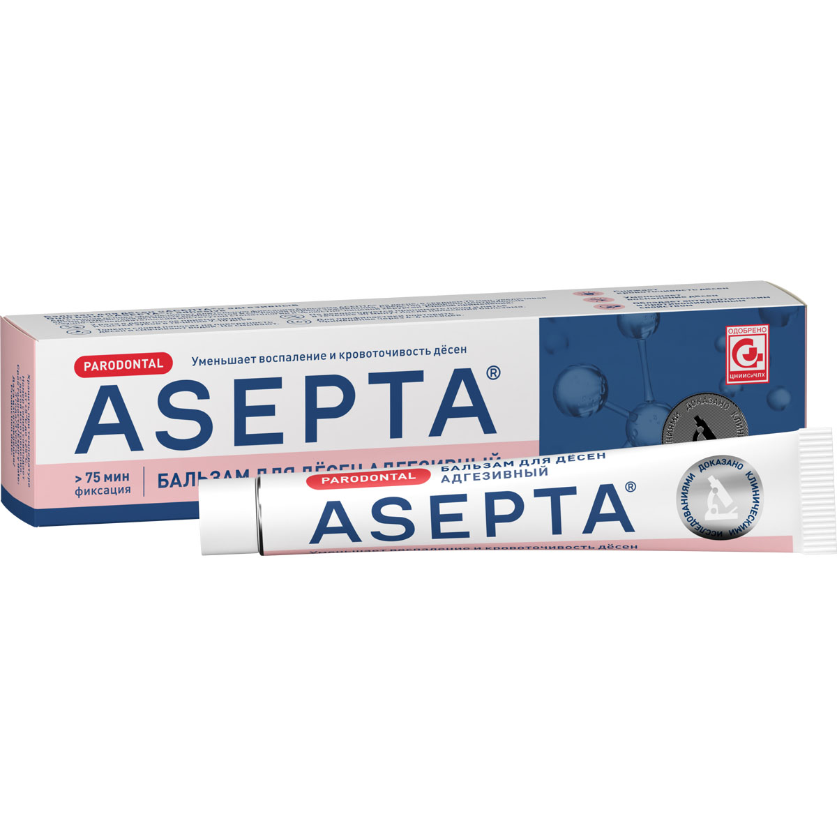 АСЕПТА<sup>®</sup> адгезивный бальзам для десен